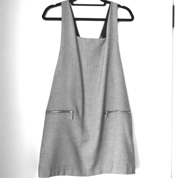 Zara Dresses & Skirts - Zara Trafaluc Houndstooth Pinafore Dress